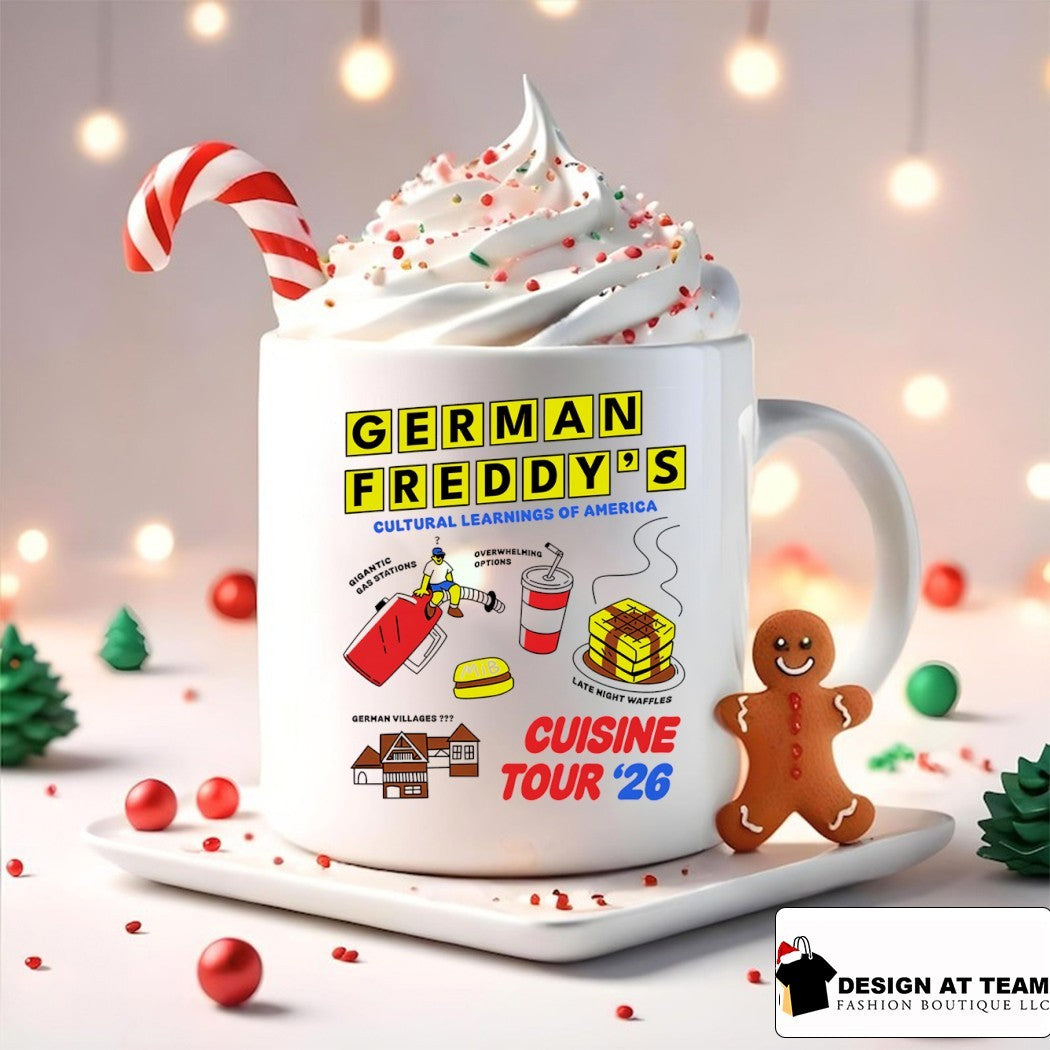 German Freddy’s Cultural Learnings of America Cuisine Tour ’26 Waffles Gas shirt