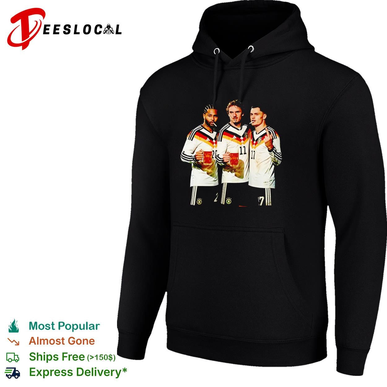 Germany national soccer team beer and cigarette smoking players shirt