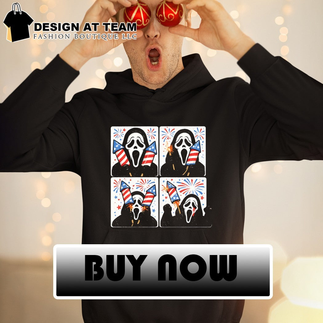 Ghost Face Party Like It’s 1776 Independence Day American Flag shirt