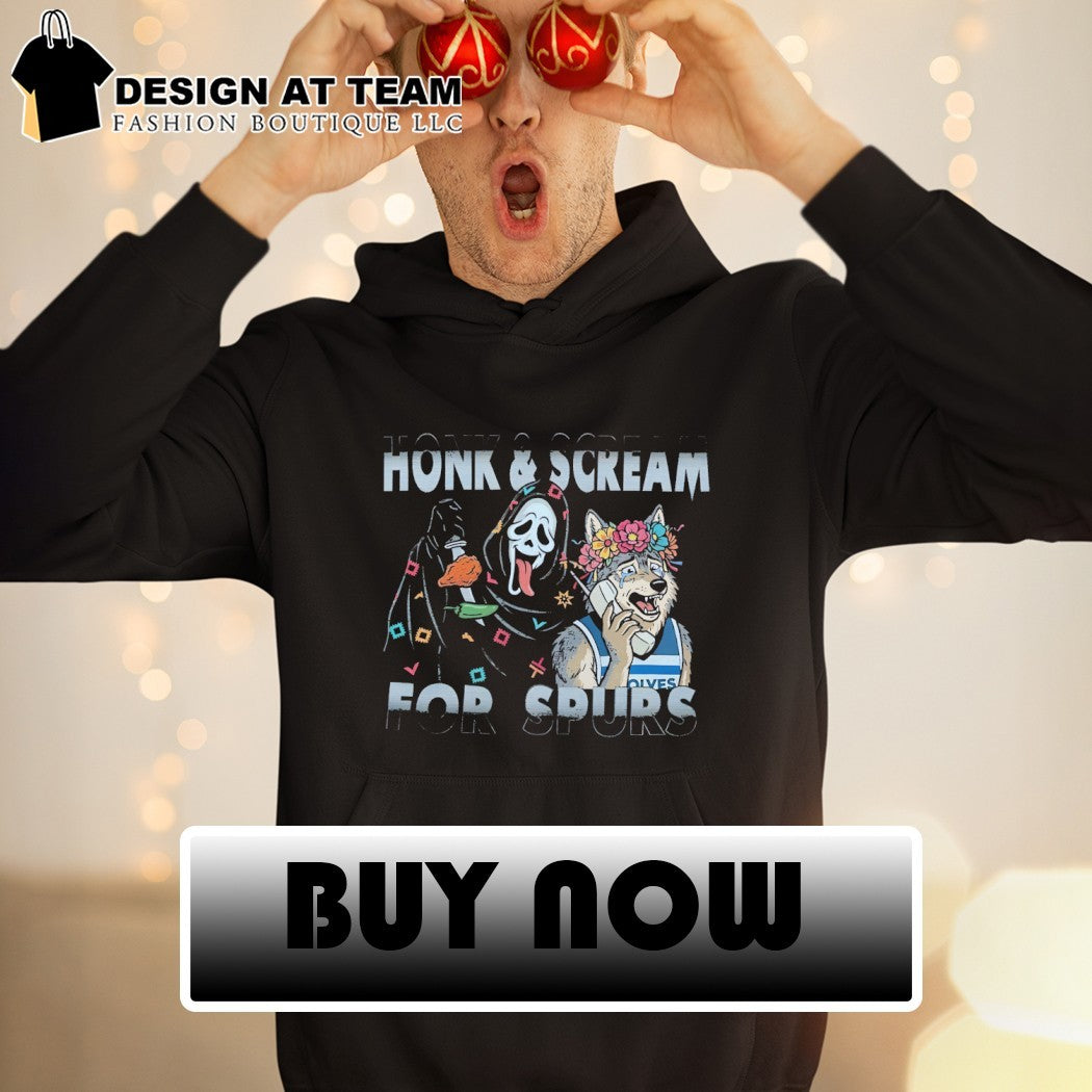 Ghostface and wolf Minnesota Timberwolves fan Honk and Scream for San Antonio Spurs basketball shirt