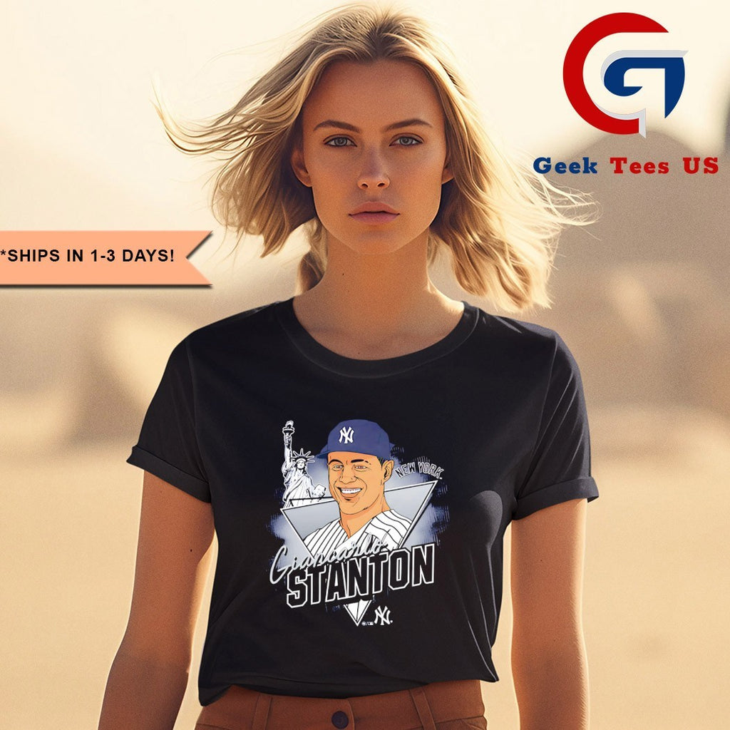 Giancarlo Stanton big head New York Yankees baseball player 2025 signature shirt