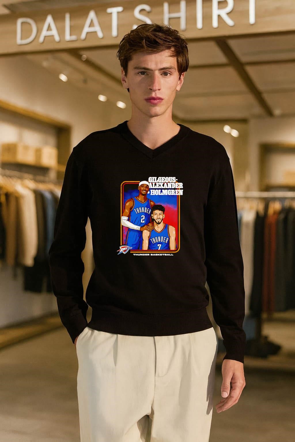 Gilgeous-Alexander Holmgren Oklahoma City Thunder NBA Basketball shirt