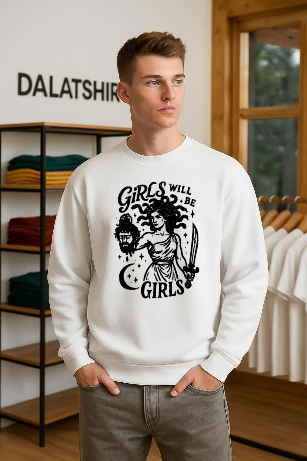 Girls Will Be Girls Medusa Holding Severed Head shirt