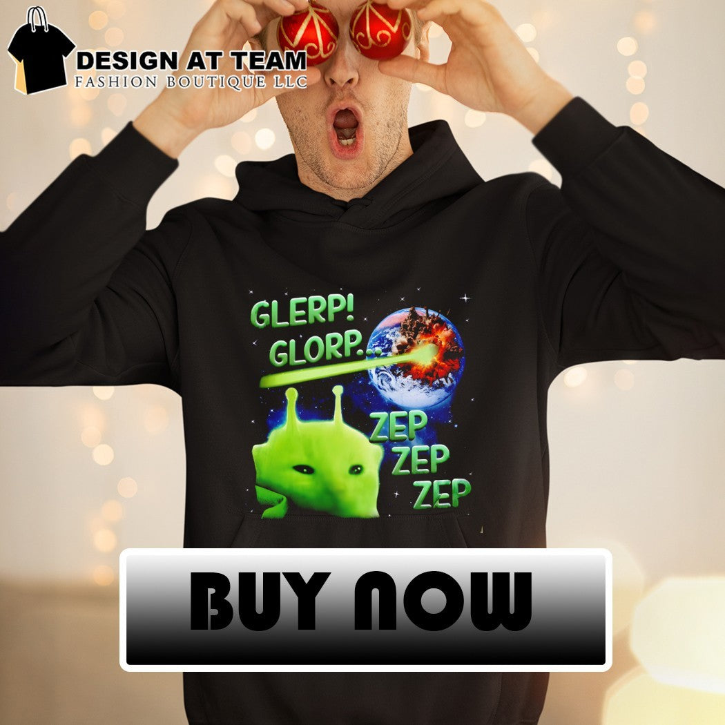 Glerp Glorp Funny Alien Cat Meme shirt