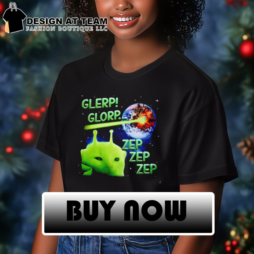 Glerp Glorp Funny Alien Cat Meme shirt
