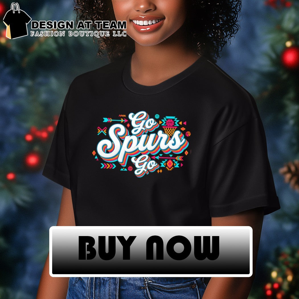 Go Spurs Go Retro Basketball shirt