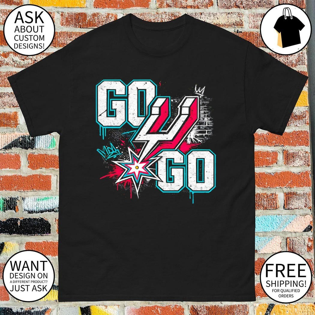 Go Spurs Go San Antonio Spurs Basketball graffiti shirt