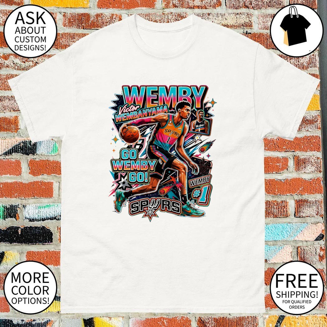 Go Spurs Go Victor Wembanyama Basketball Spurs inspired shirt