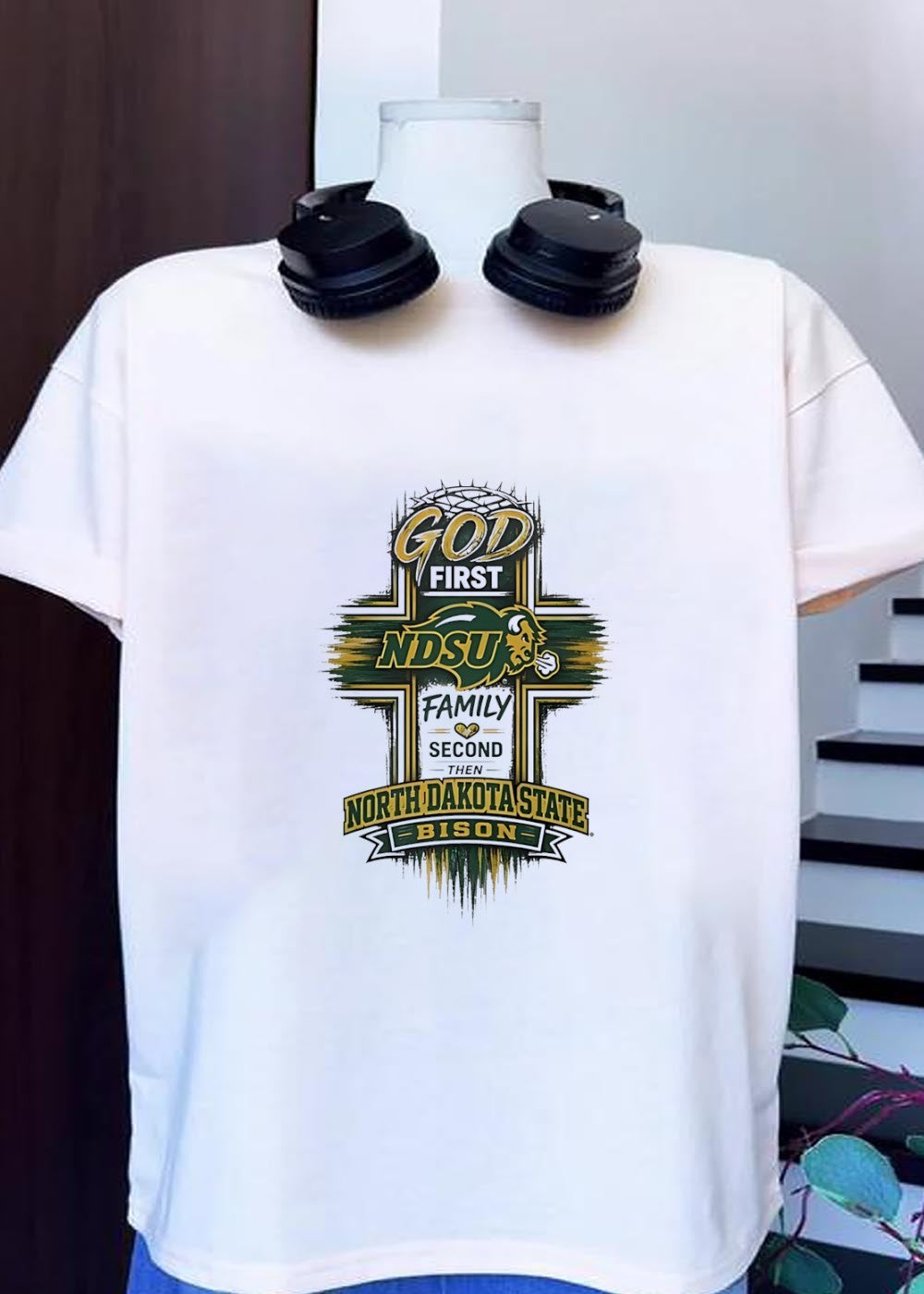 God First Family Second North Dakota State Bison NDSU T-Shirt