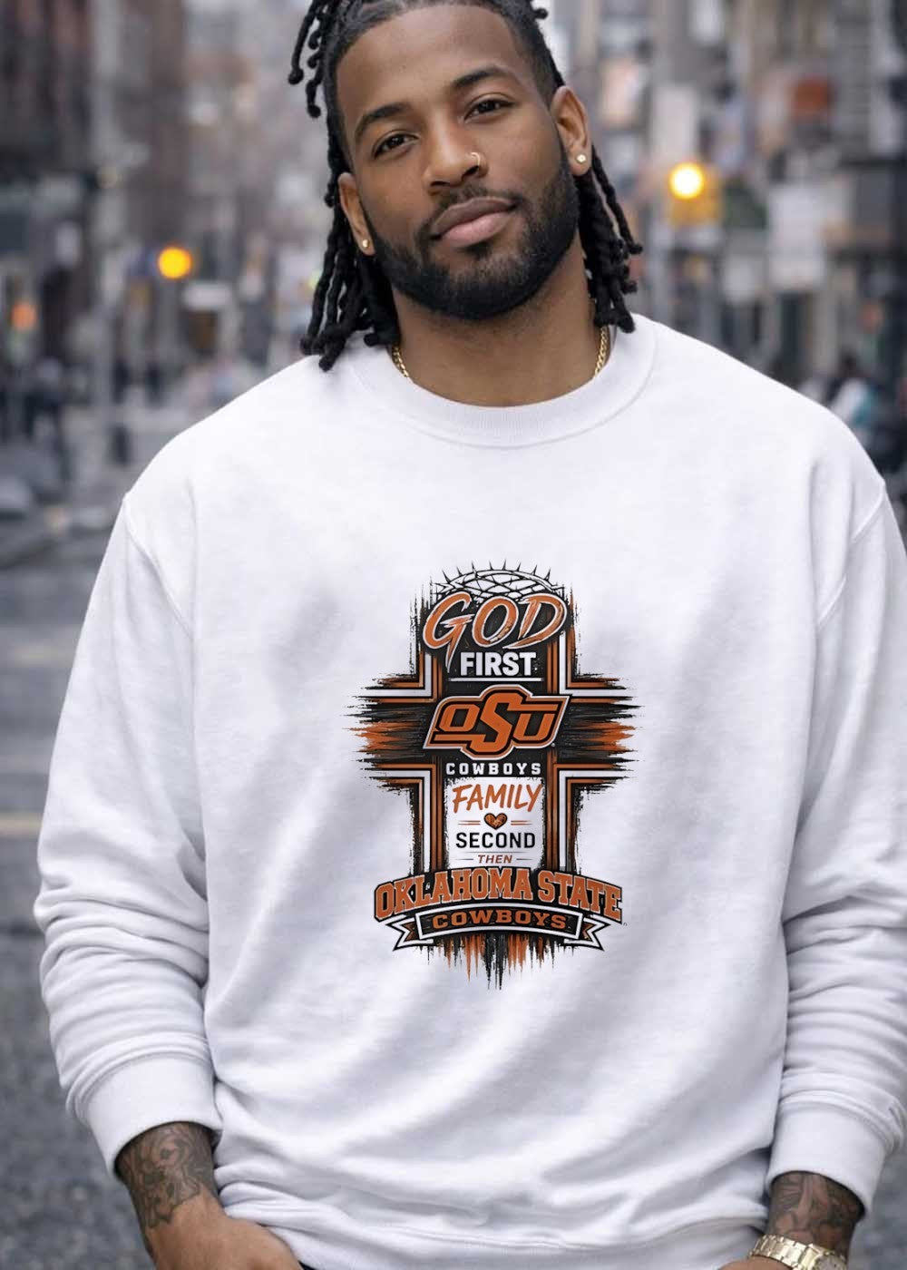 God First Family Second Oklahoma State Cowboys OSU T-Shirt