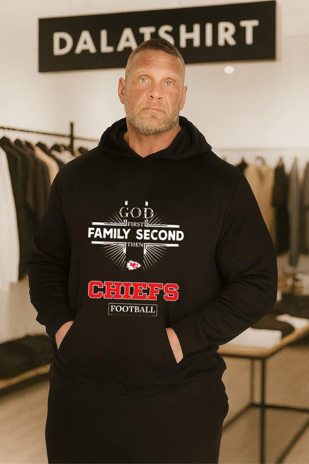 God First Family Second Then Chiefs Logo Football shirt