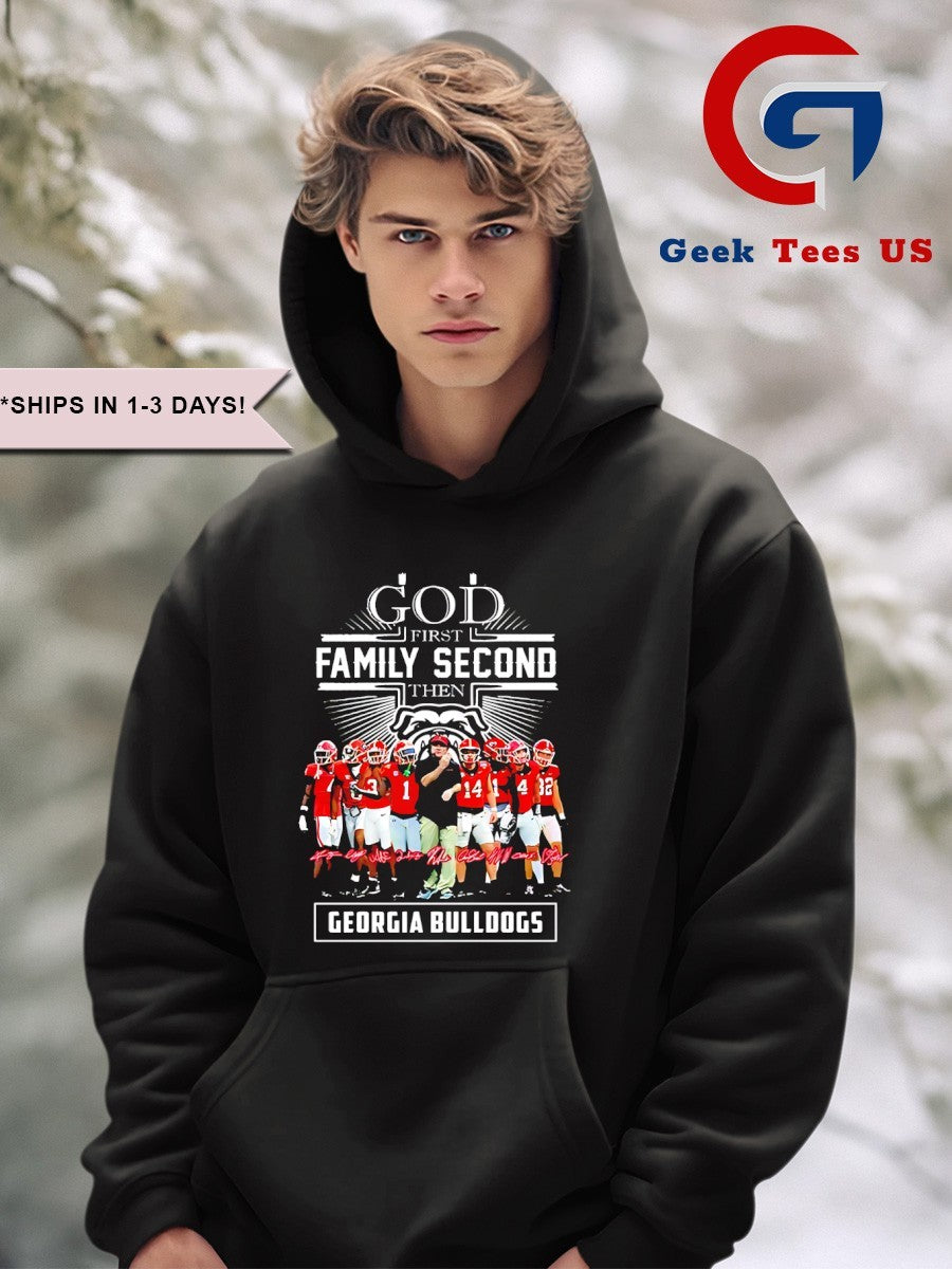 God First Family Second Then Georgia Bulldogs 2025 signature shirt