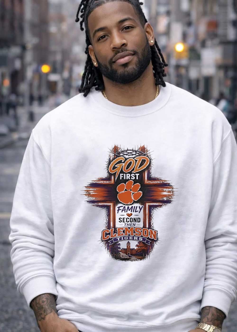 God First Family Second then Clemson Tigers Shirt