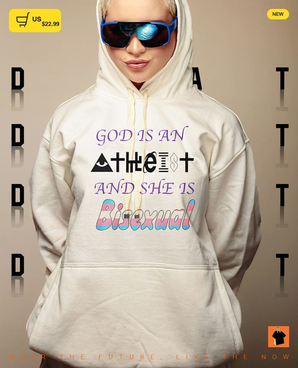 God is an atheist and she is bisexual LGBT shirt