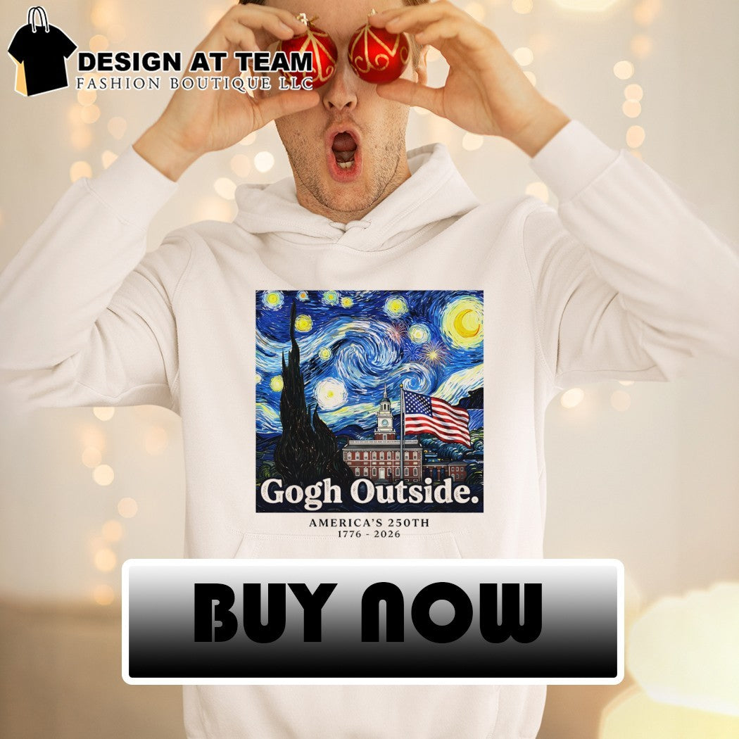 Gogh Outside Vincent van Gogh America 250th 1776 2026 Starry Night USA 4th of July shirt