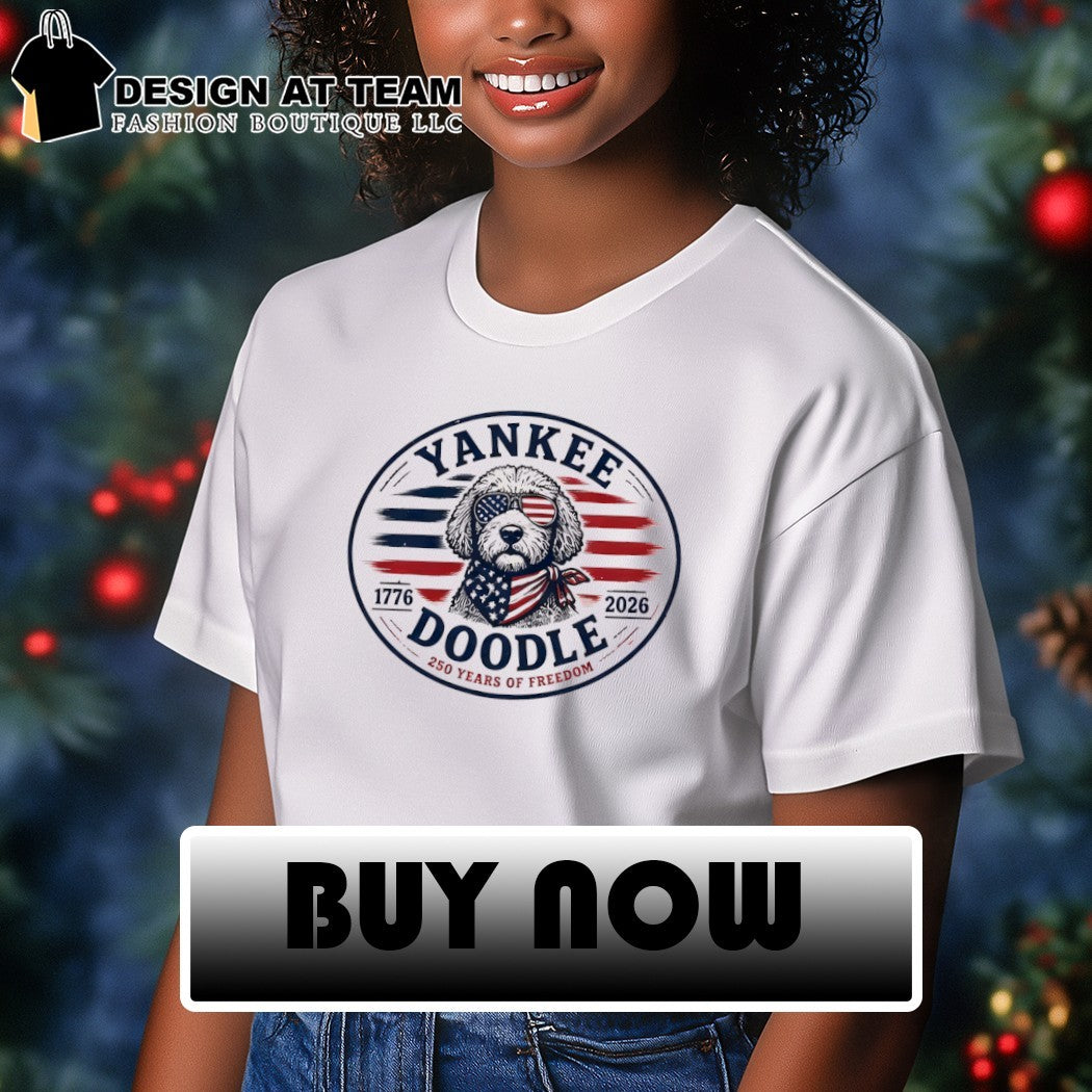 Goldendoodle dog Yankee Doodle 1776 2026 250 years of freedom shirt