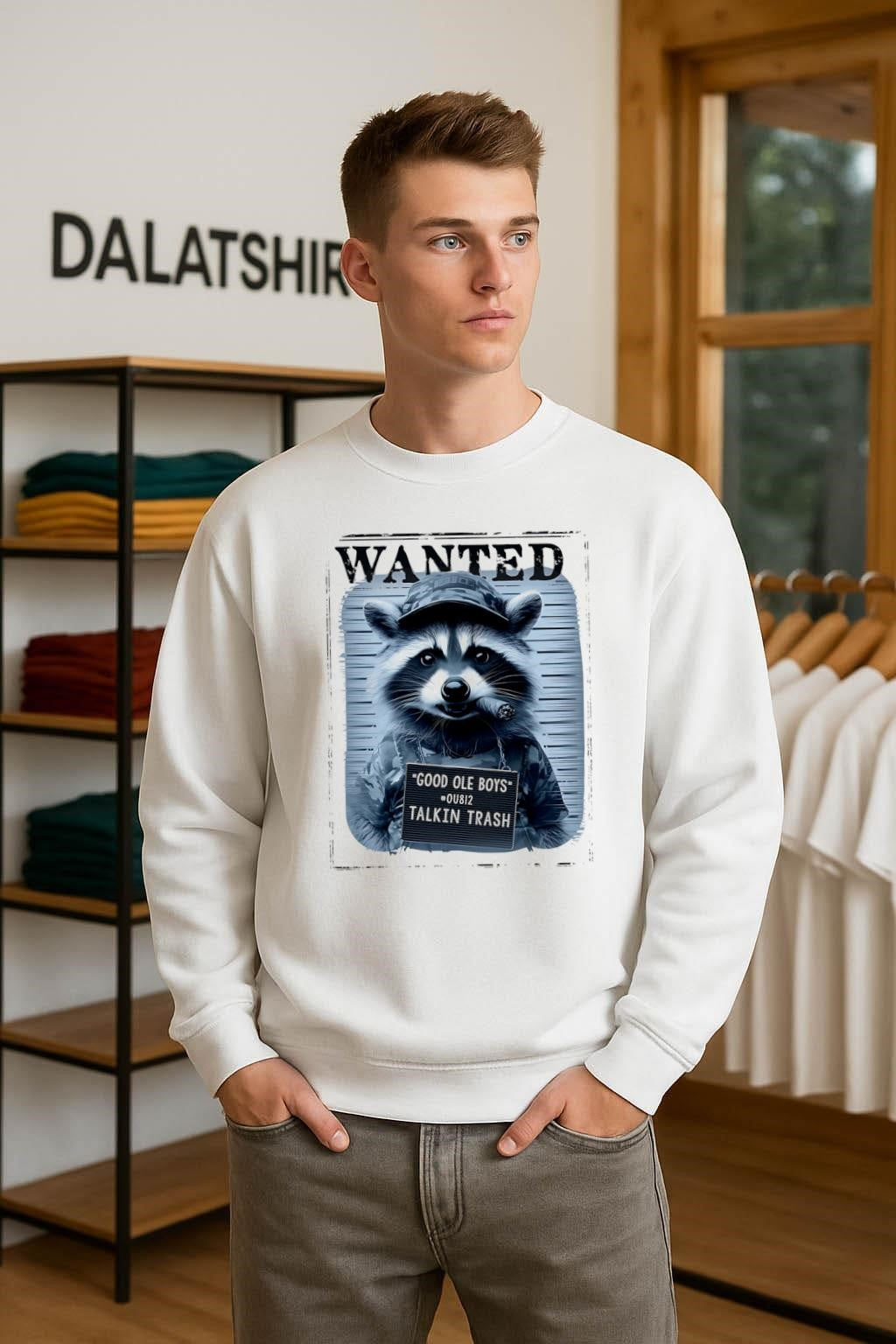 Good Ole Boys Talkin Trash Raccoon Wanted Poster shirt