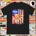 Grandfather gift American flag fist bump personalized Papa Jace Ethan Sam Lane Max shirt