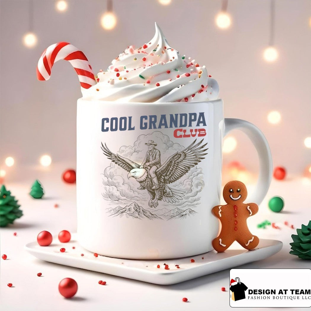 Grandpa Cowboy Eagle Cool Grandpa Club America Fathers Day shirt