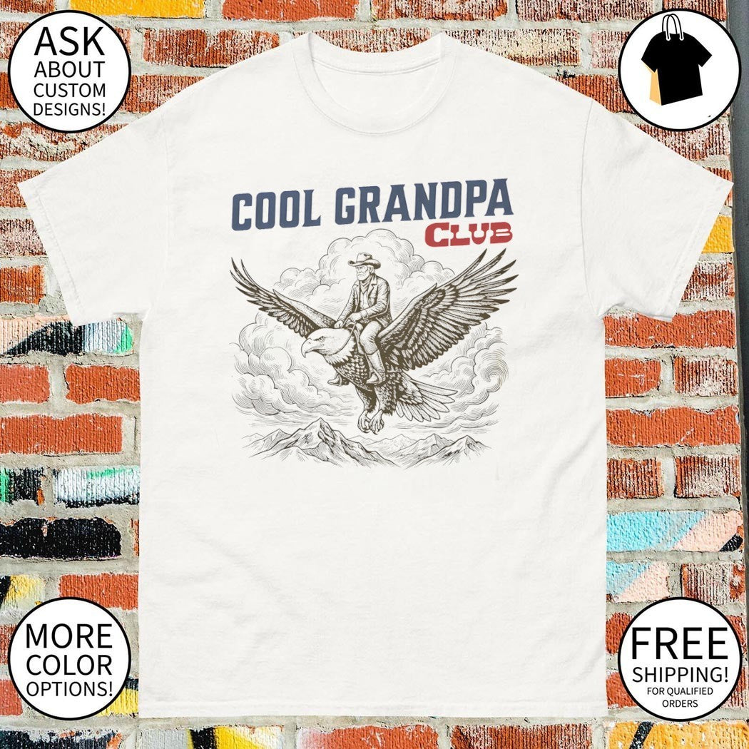 Grandpa Cowboy Eagle Cool Grandpa Club America Fathers Day shirt