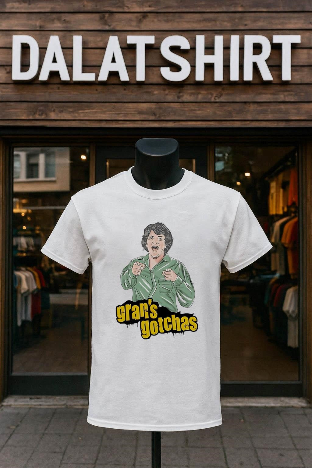 Gran’s Gotchas Shushing Chris Lilley Angry Boys Character shirt