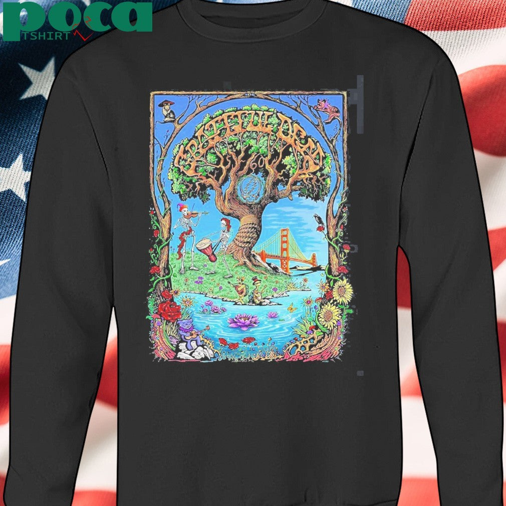 Grateful Dead 60 Years Of Dead Celebration 2025 The Old Oak Tree Art Unisex T-Shirt