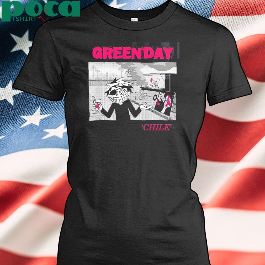 Green Day Chile The Saviors Tour South America 2025 Two Sided T-Shirt