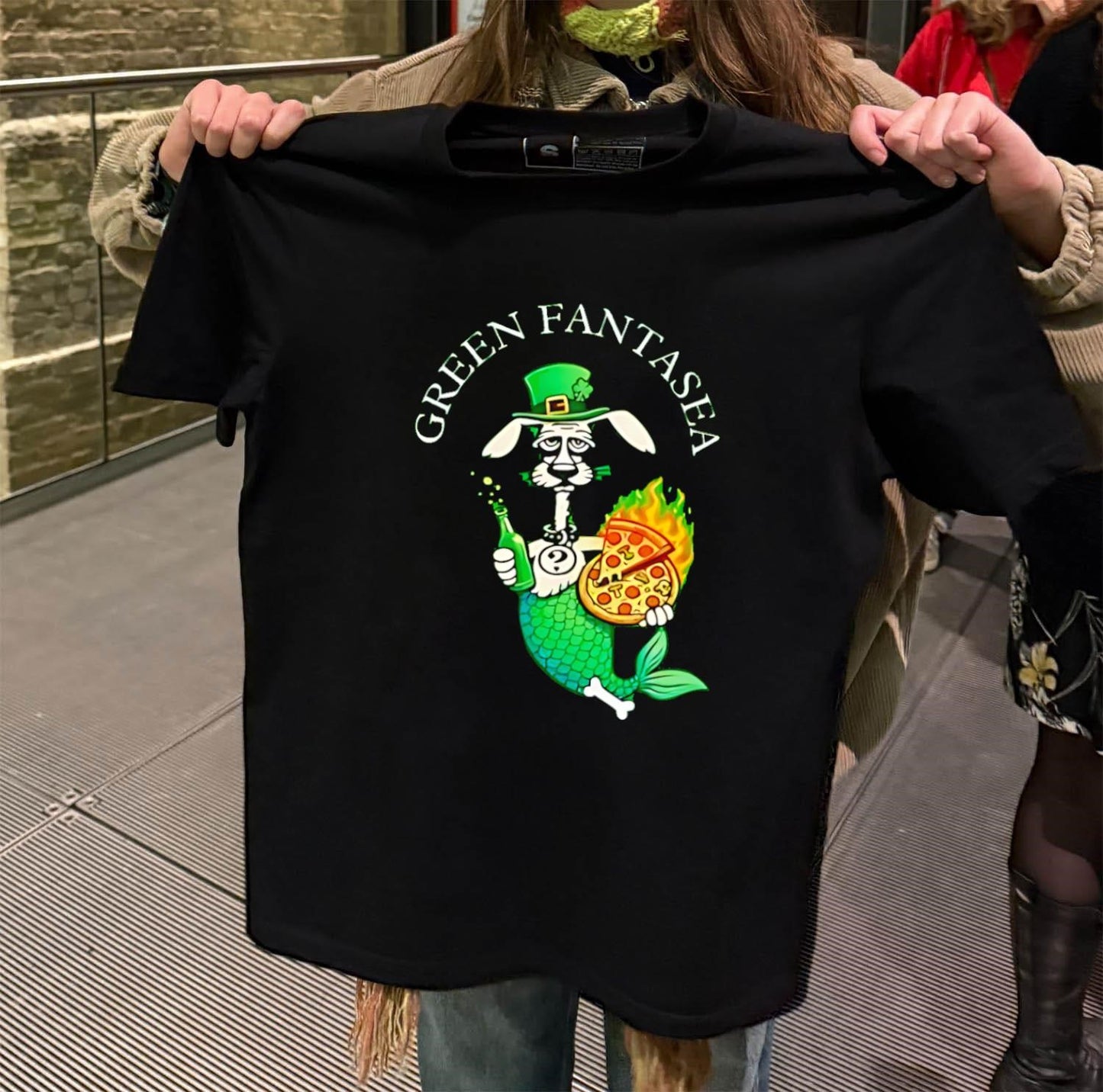 Green Fantasea Rabbit Mermaid shirt