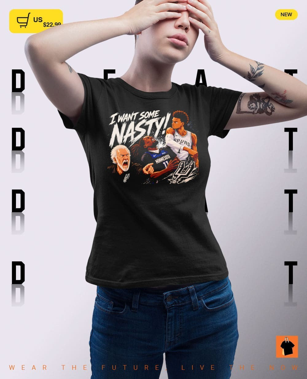 Gregg Popovich Anthony Edwards Victor Wembanyama I want some nasty Basketball shirt