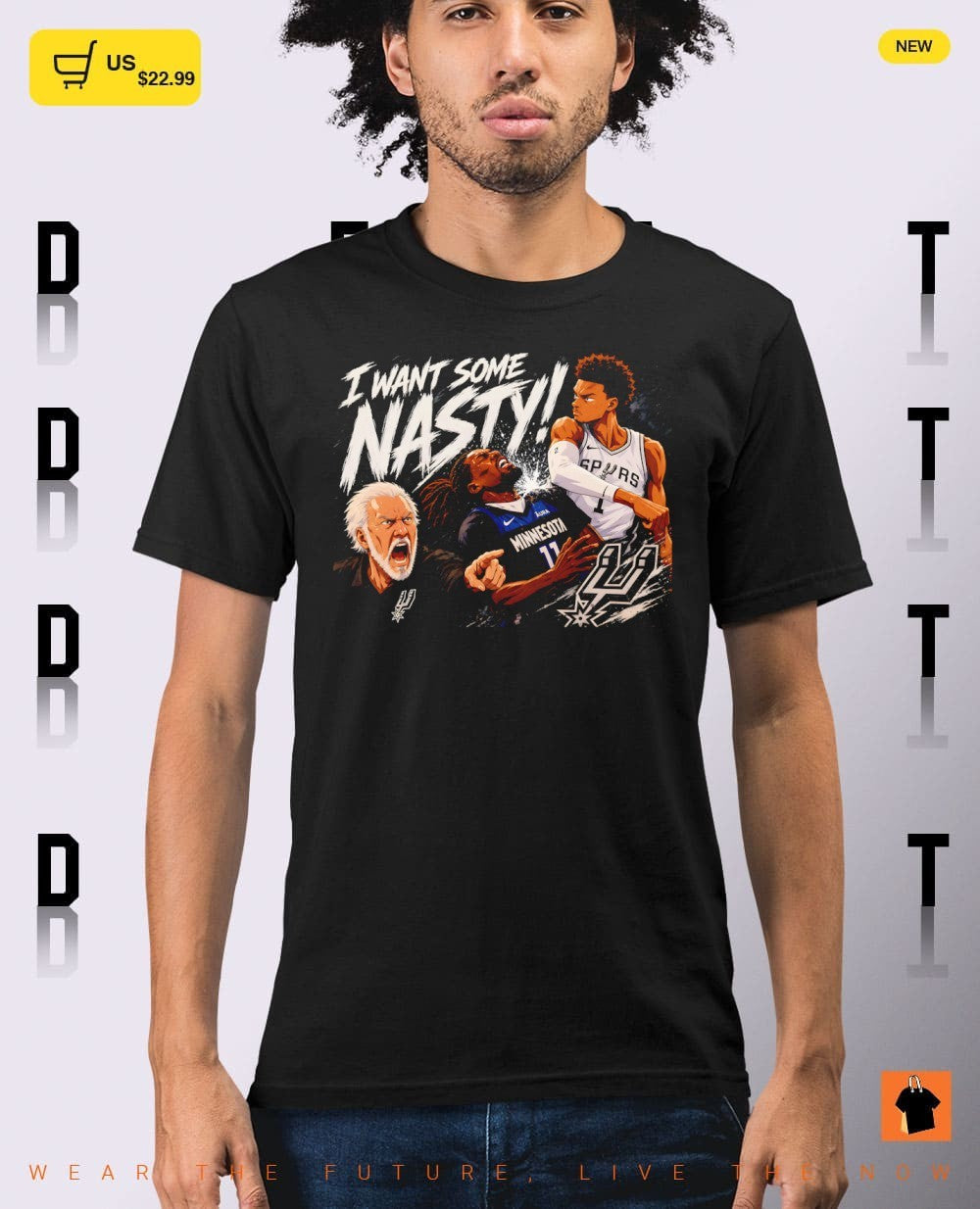 Gregg Popovich Anthony Edwards Victor Wembanyama I want some nasty Basketball shirt
