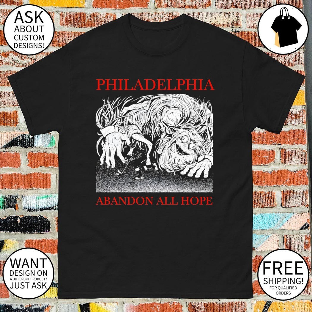 Gritty Philadelphia Flyers Hockey Abandon All Hope NHL Stanley Cup Playoffs 2026 shirt