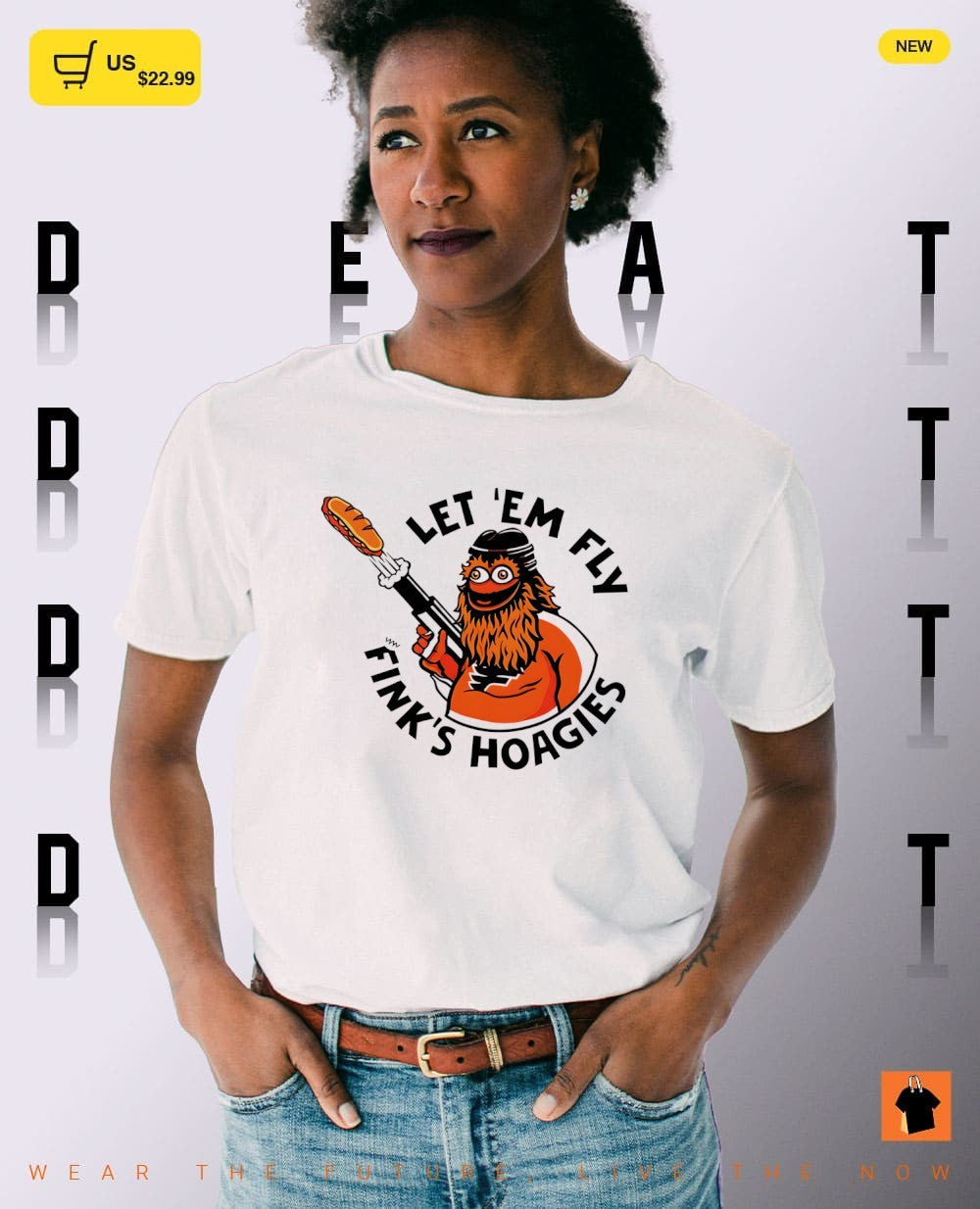 Gritty Philadelphia Flyers Hockey let em fly fink’s hoagies shirt