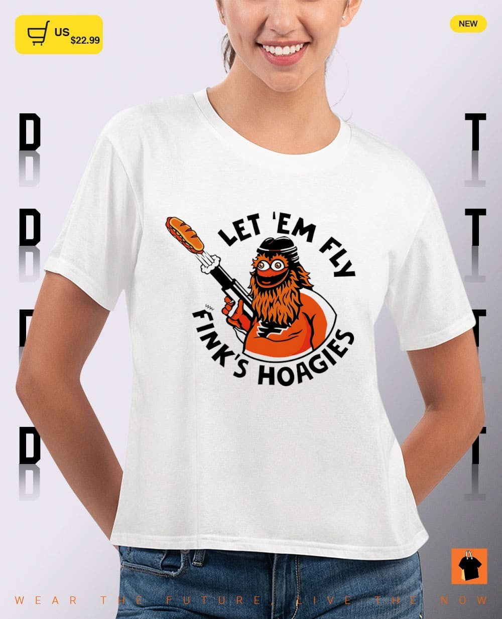 Gritty Philadelphia Flyers Hockey let em fly fink’s hoagies shirt