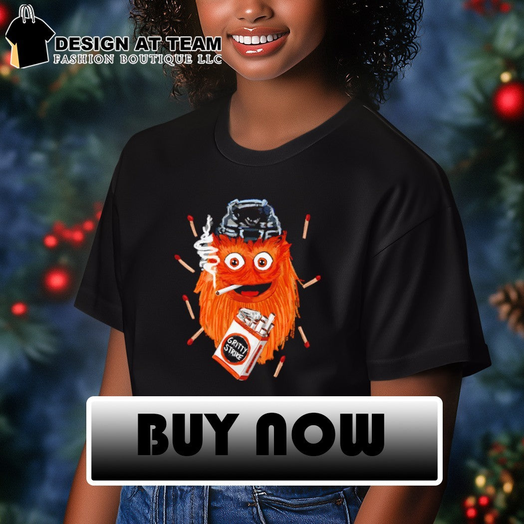 Gritty smoking Gritty Strike Philadelphia Flyers Hockey NBA shirt