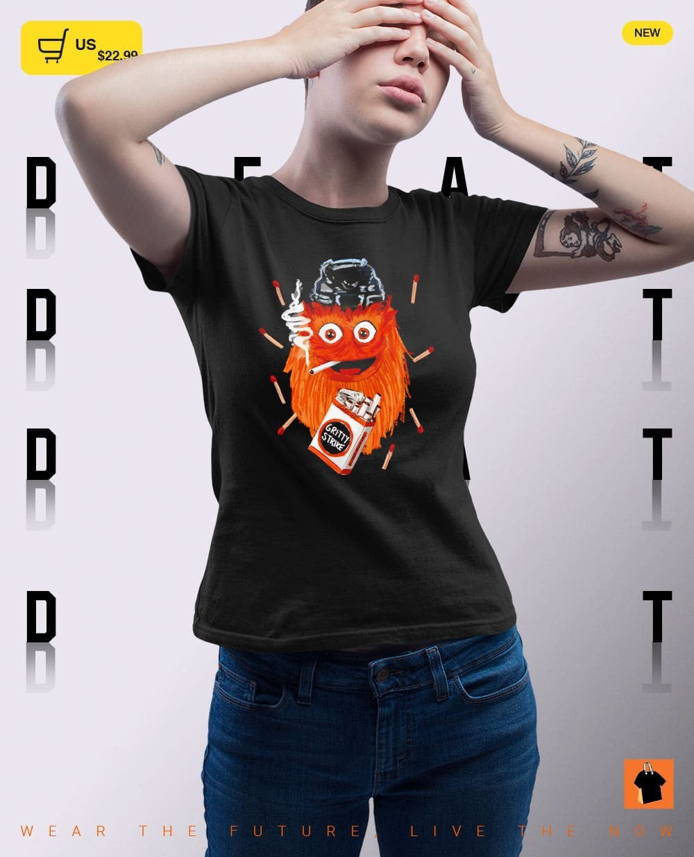 Gritty smoking Gritty Strike Philadelphia Flyers Hockey mascot 2026 shirt