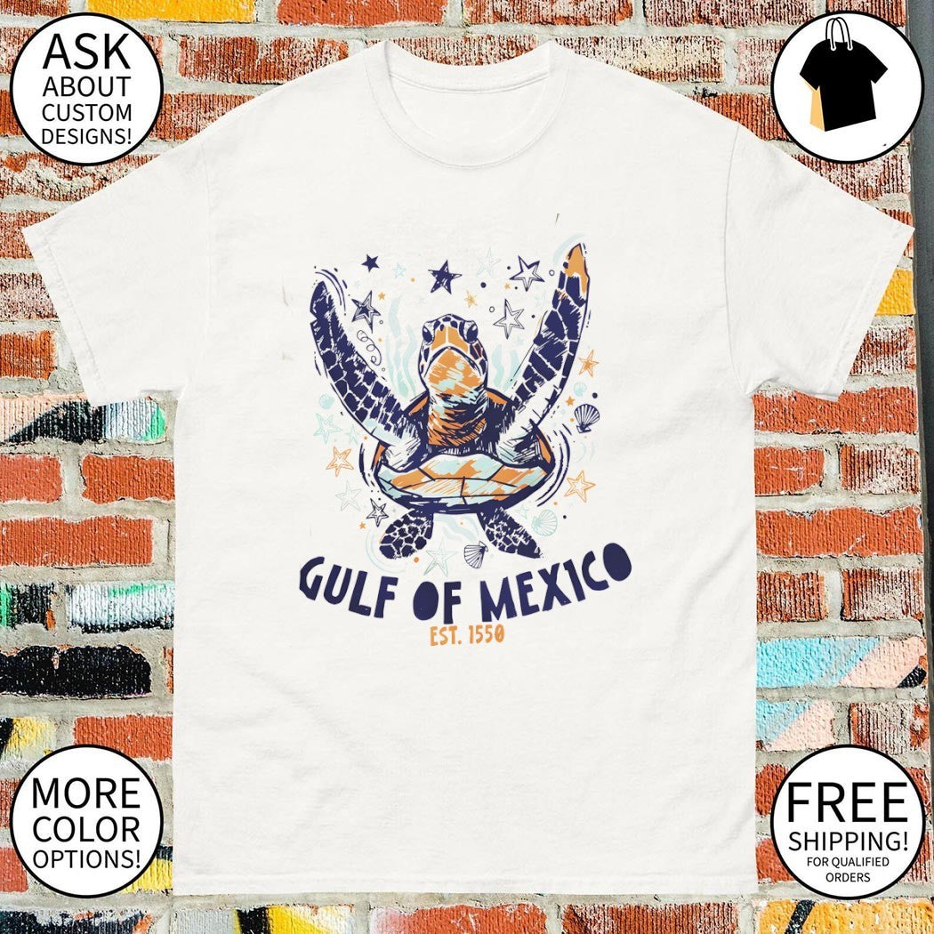 Gulf of Mexico Sea Turtle Ocean Beach est 1550 shirt