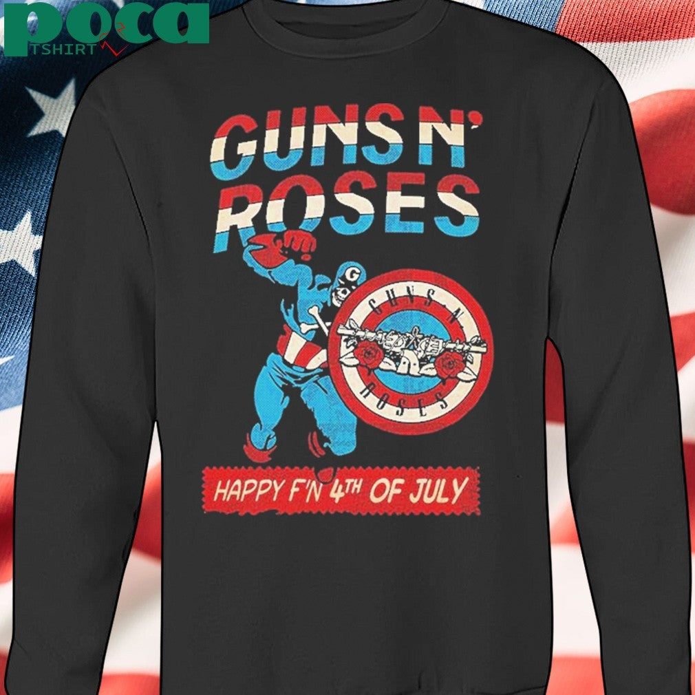 Gun N Roses Happy 4th Of July Two Sided Unisex T-Shirt