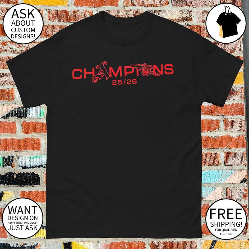 Gunners Arsenal FC Champions 2025 2026 shirt