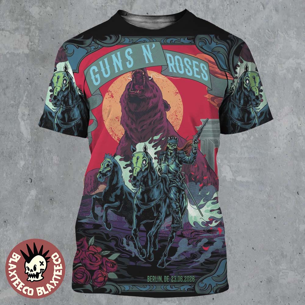 Guns N Roses Berlin Germany 2026 Night 1 Venue Poster At Uber Arena On 23 June 2026 All Over Print Shirt