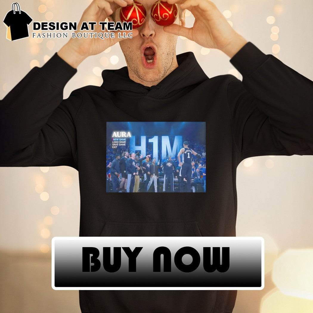 H1M Aura new game load game save game exit Wemby San Antonio Spurs Basketball NBA 2026 shirt