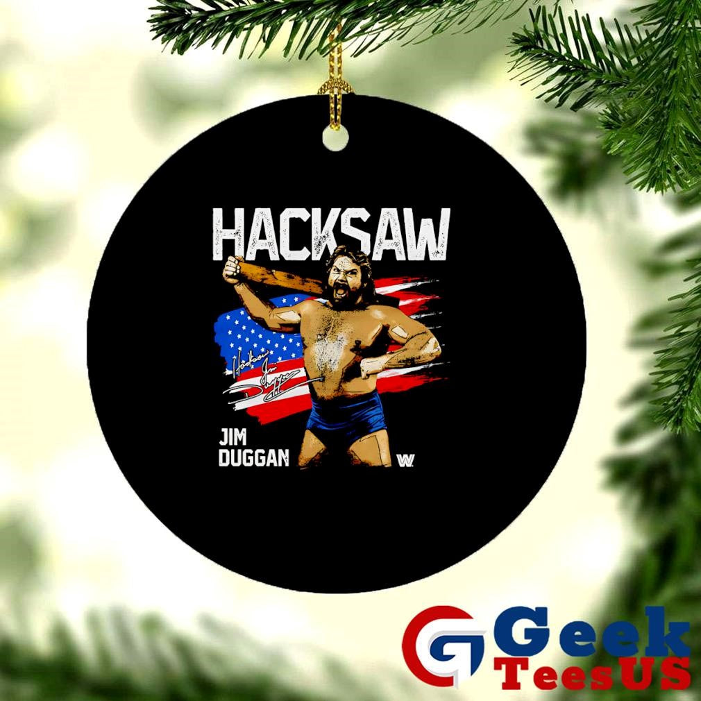 Hacksaw Jim Duggen American flag signature shirt