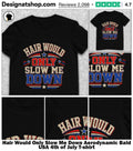 Hair Would Only Slow Me Down Aerodynamic Bald USA 4th of July shirt