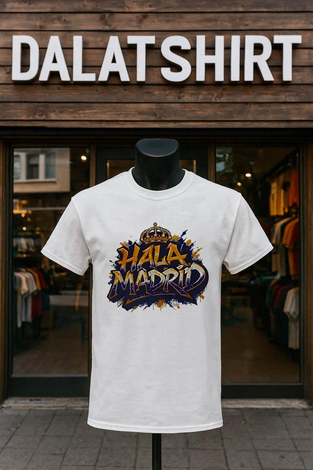 Hala Madrid Gold Crown Soccer Splash shirt