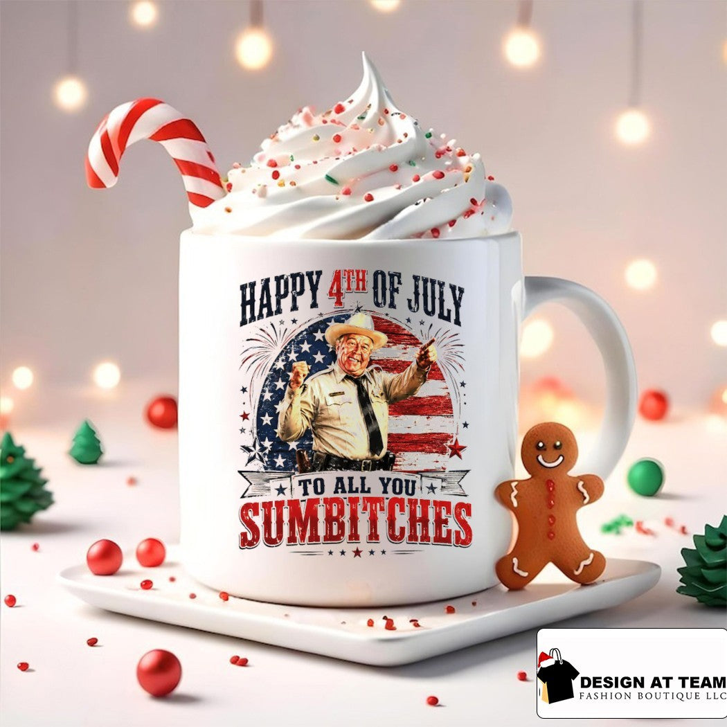 Happy 4th Of July To All You Sumbitches Retro Smokey And The Bandit Movie shirt