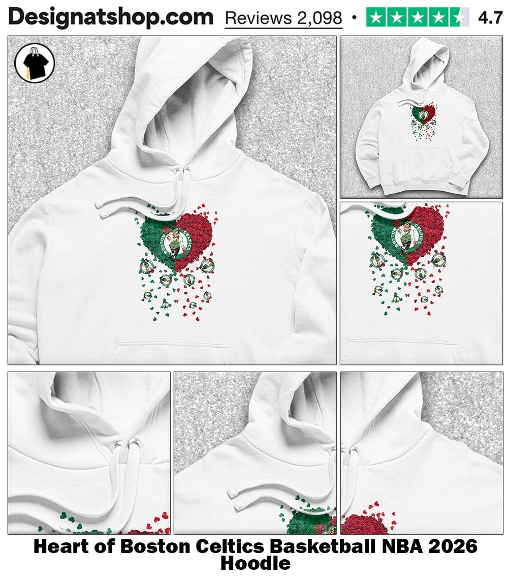 Heart of Boston Celtics Basketball NBA 2026 shirt
