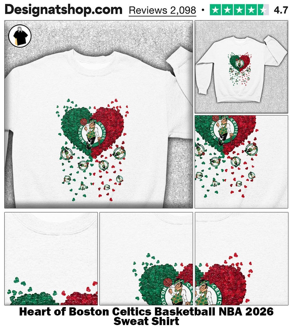 Heart of Boston Celtics Basketball NBA 2026 shirt