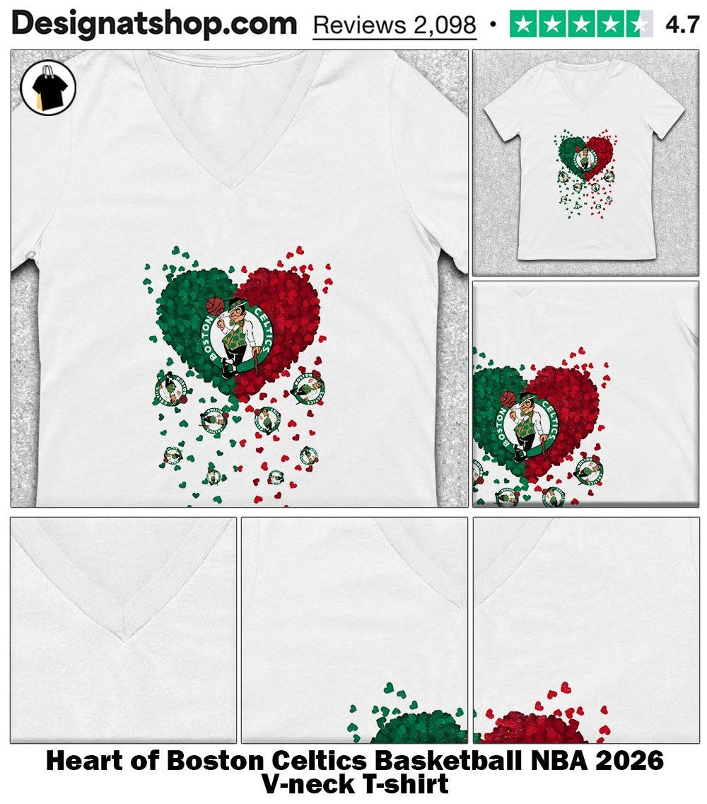 Heart of Boston Celtics Basketball NBA 2026 shirt