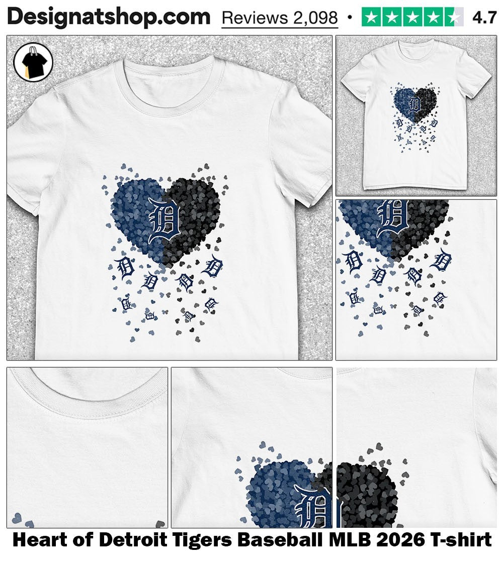 Heart of Detroit Tigers Baseball MLB 2026 shirt