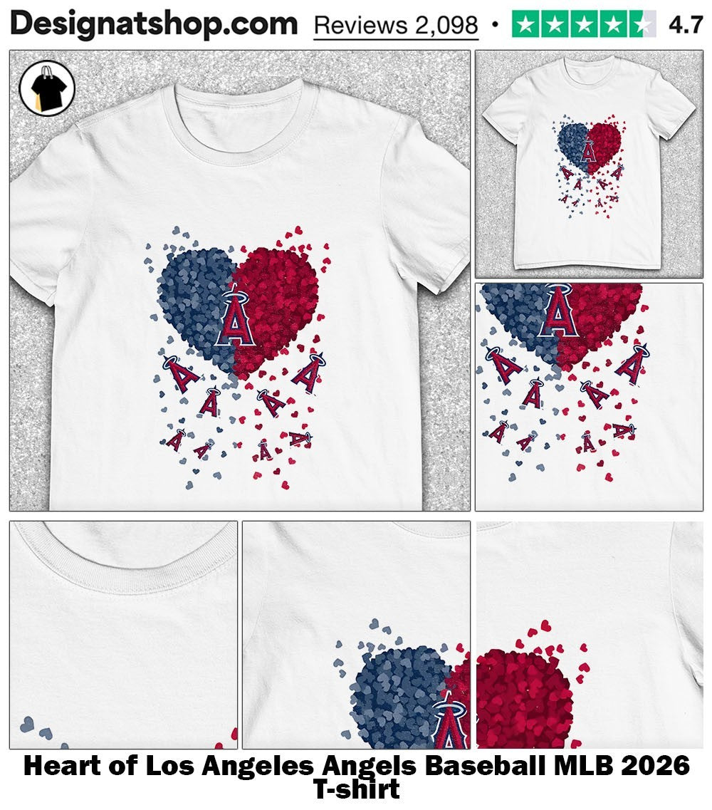 Heart of Los Angeles Angels Baseball MLB 2026 shirt