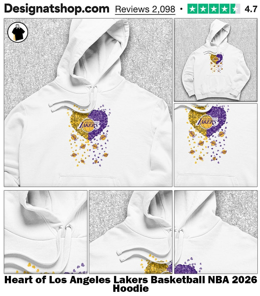 Heart of Los Angeles Lakers Basketball NBA 2026 shirt